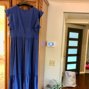 ForCynthia linen blend maxi dress NWT